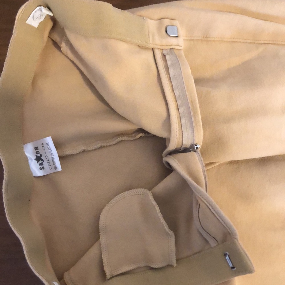 Saxon Kids Beige Riding Breeches - size Child = C16 - Picture 14 of 15